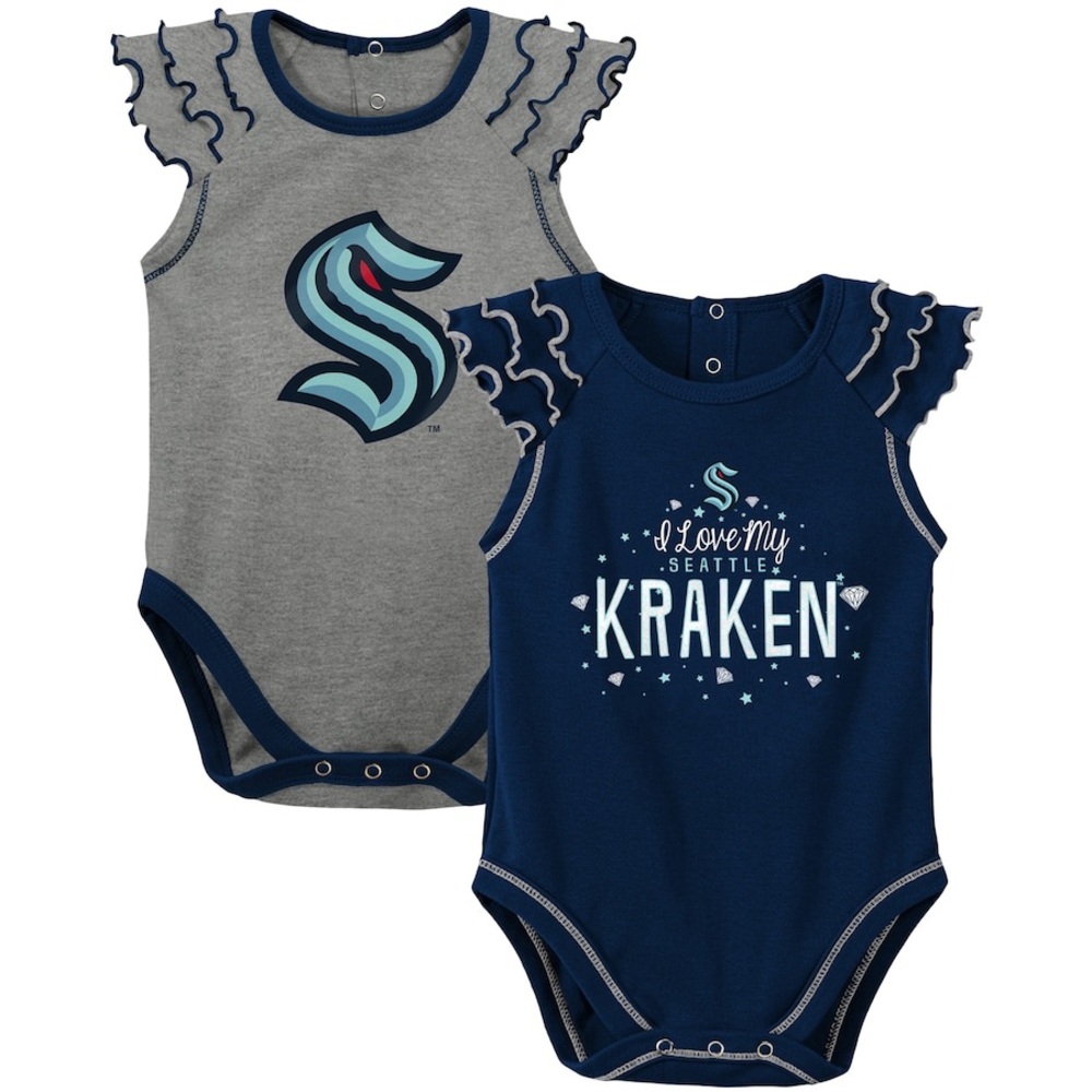 Seattle Kraken Baby Onesies Set